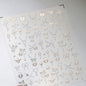 Gold Silver Metal Nail Stickers Dark Retro High-end Cross Nail Art Accessories Sticker Back Blue Nails 3D Decorations Decals DIY