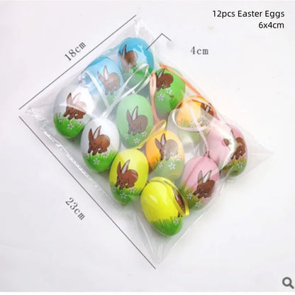 60cm Easter Brich Tree Lamp 40LED Easter Eggs Ornaments Hanging Easter Decorations for Home Spring Festival Party Table Decor