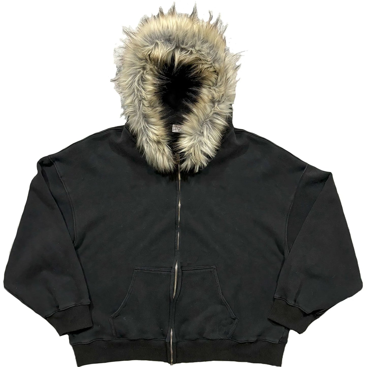 Fluffy Hat Hoodie Solid Color Casual Long Sleeve Hoodie Retro Coat Street Trend Y2K