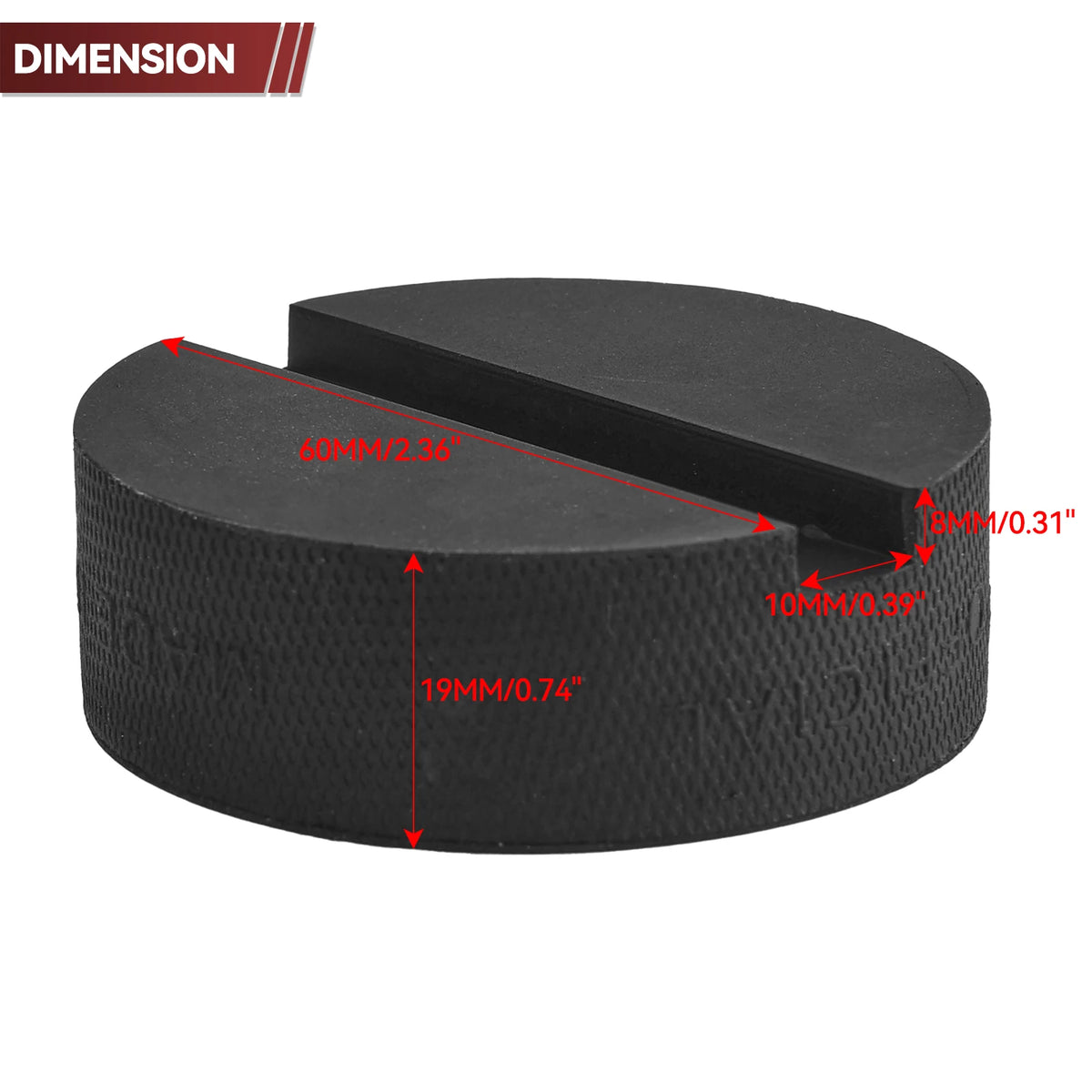 10mm Slot Rubber Jack Pad Support Pinch Weld Jacking Floor Frame Rail Adapter Car Removal Repair Tool Lift Standard Jacking