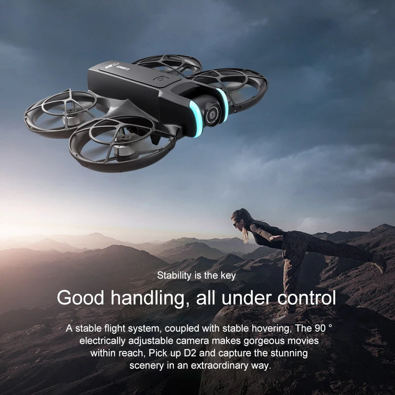 OnePlus D2 Drone 8K Aerial HD Intelligent Avoiding Obstacle with Larger Screen Remote Control Folding Brushless Power GPS Drone