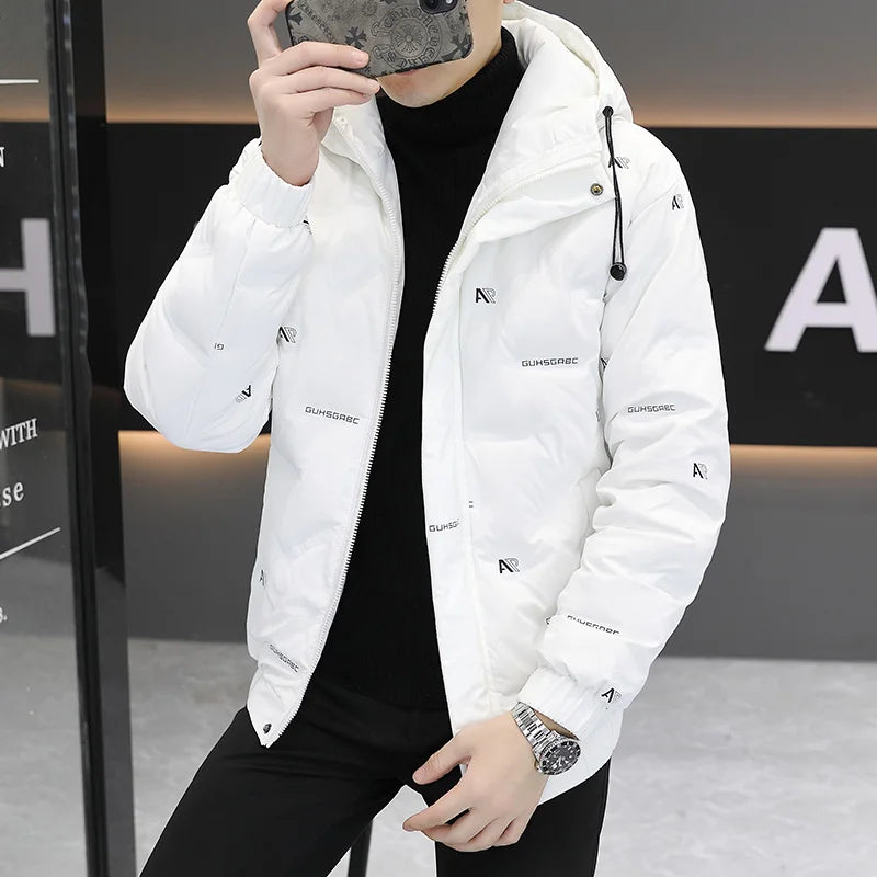 2026 High quality Winter Down Jacket Coats Mens Warm White Duck Down Hooded Men Windproof Parkas Overcoat