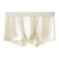 1/3Pcs Breathable Thin Satin Silk Boxer Briefs Seamless Mid Waist Ice Silk Boxers Underpants Smooth Underwear for Men Daily