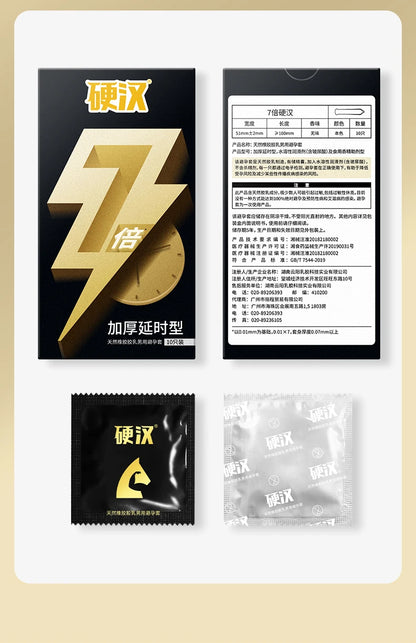 Delayed Ejaculation Condoms 7 Times Reduce Sensitivity  For Men Ultra Thick 0.07mm Thicker Condom Penis Cock Sleeves Sex Toys
