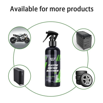 300ML Car Interior Plastic Restorer Liquid Leather Seat Spray Restoration Coat Wax Car Care Product Plastics Renovator HGKJ S3