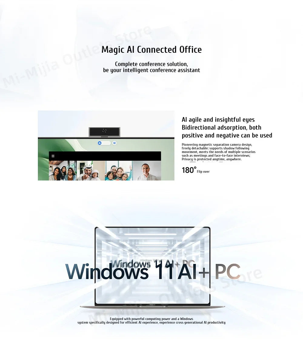 Honor MagicBook Art 14 Snapdragon Edition 1kg Ultra Thin Laptop X Elite 32G 1T 3.1K Eye Screen Notebook