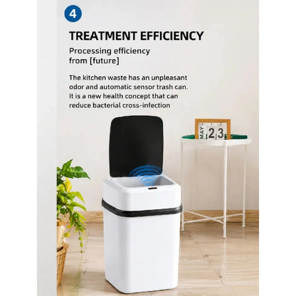 13L Waterproof Trash Can Waste Bin for Kitchen Bathroom Living Room-Durable Home Garbage Bin Trash Can Kitchen Trash Can Dustbin