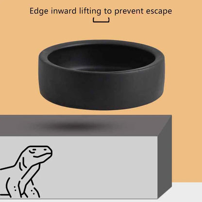 Ceramic Feed Bowl Reptile Food Ceramic Bowl Anti-Escape Ceramic Feeder Dish Reptile Water Bowl For Hermit Crab Gecko Chameleon