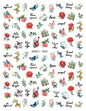 3d Nail Art Decals Spring Booming Violets Lavenders Purple Blue Pink Flowers Butterflys Stickers Decoration For Nail Tips Beauty