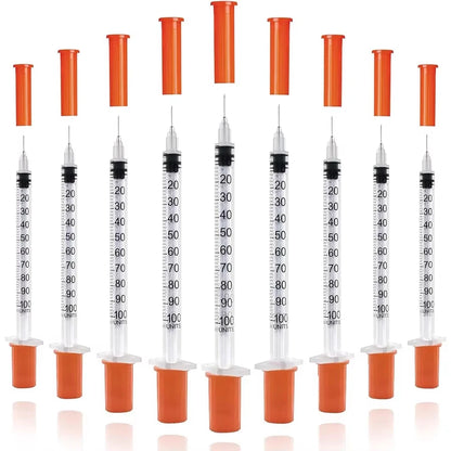 Individually Wrapped Manual Push Veterinary Plastic Syringes With Needles Disposable Style For Lab Pets Pigs And  Farm Livestock