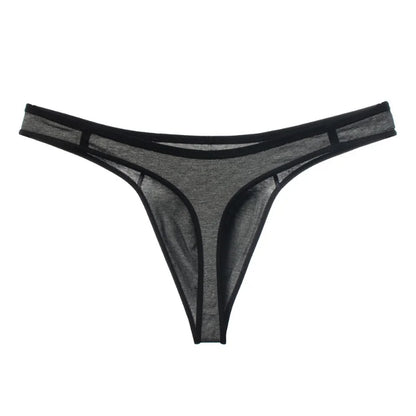 Sports Solid Men Thong Male Cotton Breathable G-String Seamless No Trace Sports Panties Sexy T-back Exotic Lingerie Plus Size