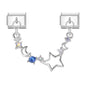Tassel Chain Butterfly Flowers Star Moon Heart Zircon Italian Charm Links Fit 9mm Bracelet Stainless Steel DIY Jewelry Making