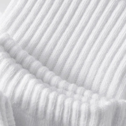 10/20 Pairs Neutral Solid Color Round Neck Socks Spring Summer Sweat Absorbing Breathable Soft Comfortable Couple Sports Socks