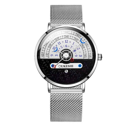 Fashion Mesh Band Men Business Watches Calendar Quartz Wristwatches For Mens Clock Reloj Hombre