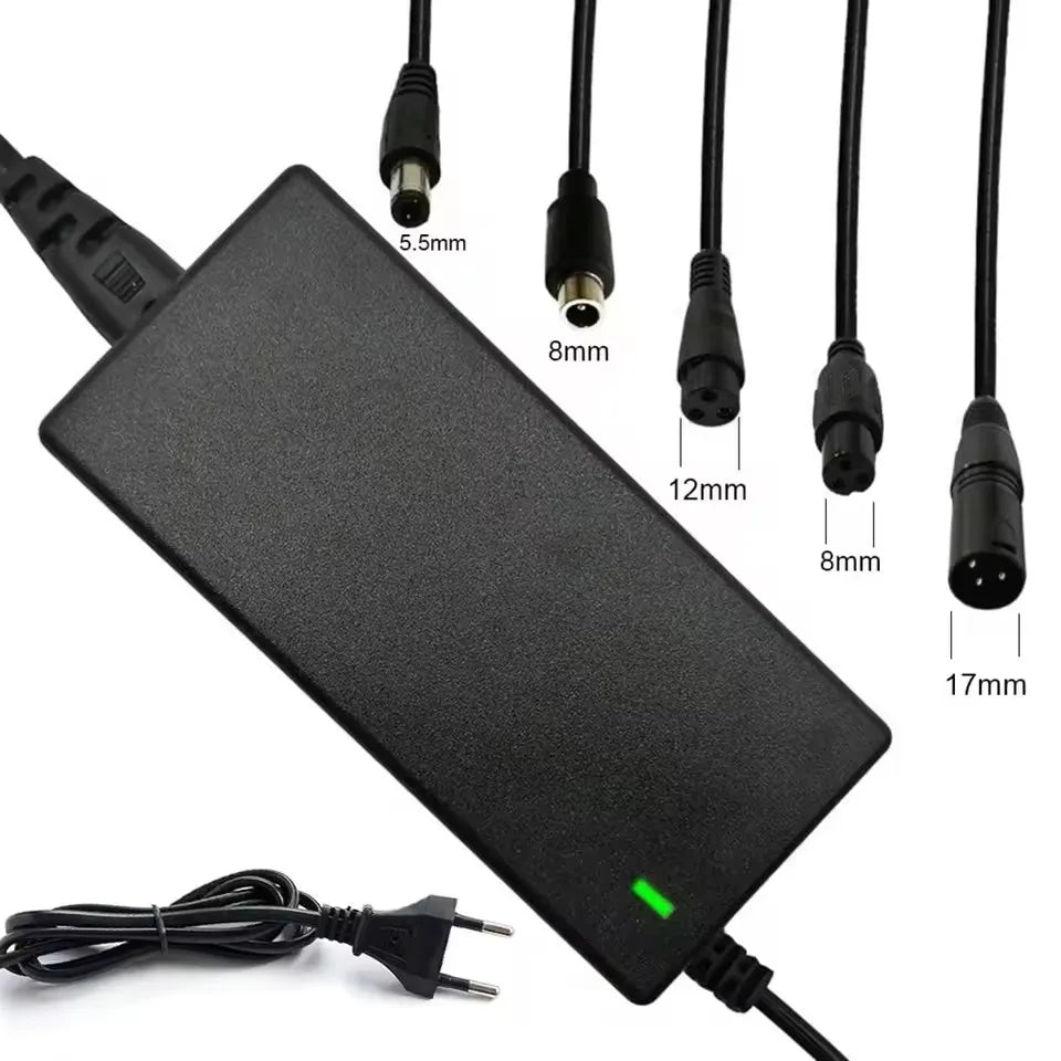 42V 54.6V 2A Battery Power Adapters For Lithium Battery Pack AC100-240V 36V 48V 2A Lithium Battery Charger 5 Plugs EU / US Plug