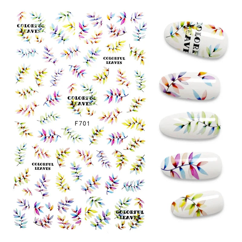 Black and White Love Flowers Line Art 3D Stickers Nail Decals Nail Art Accessories Butterfly Rose Nail Stickers Nail Sliders