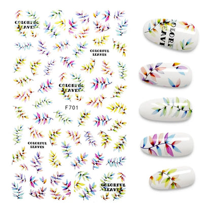 Black and White Love Flowers Line Art 3D Stickers Nail Decals Nail Art Accessories Butterfly Rose Nail Stickers Nail Sliders