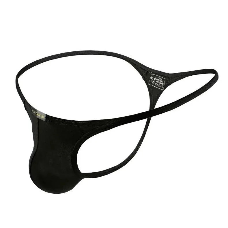 Solid Color Mens thong Elastic Seamless Man Underwear  Bikini Sexy Gay Male Jockstrap T-pants Breathable Homme Underpants Cueca
