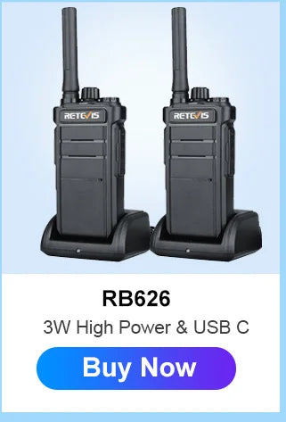 Retevis RT622 Mini Walkie Talkie 4 Pcs Walkie-talkies PMR446 FRS Portable Two Way Radio Communication Radio for Restaurant Hotel