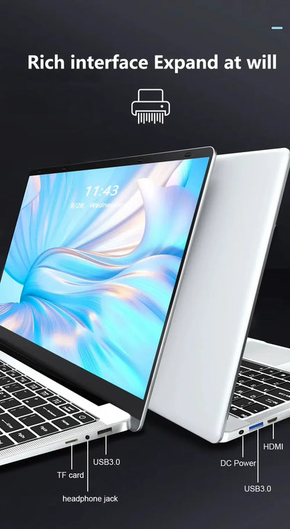 2026 Portable Windows 11 Pro Laptops Intel Core I7 8650U 16GB RAM 1TB SSD Office Gamer Study Notebook Computer PC