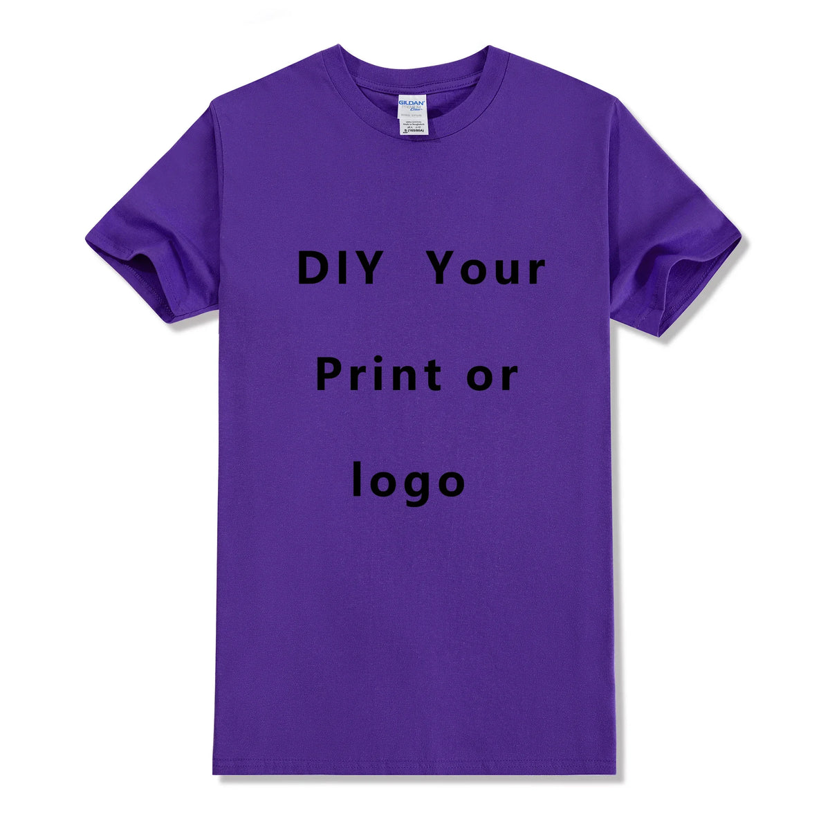 EU size 100% pure cotton custom T-shirt front and back team school uniform store logo text photo for men's personalized high-end