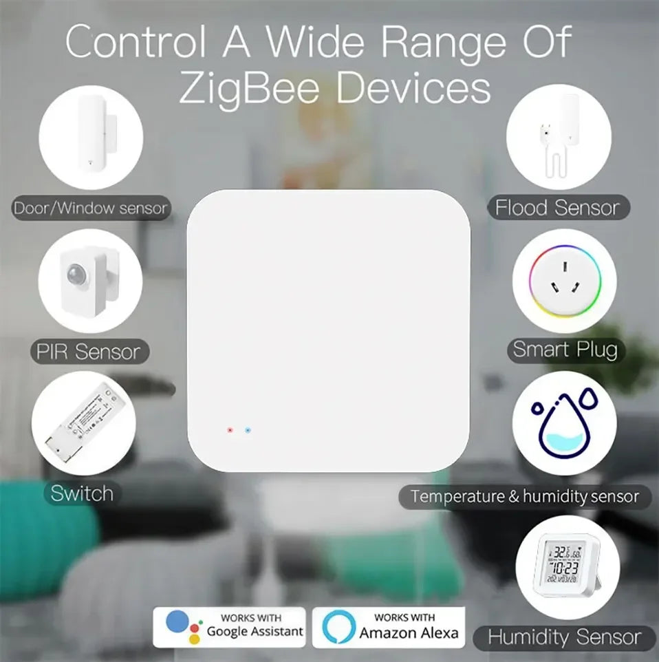 Tuya Zigbee Hub  Wireless Multi Mode Gateway For Smart Home Automation for ZigBee Devices Via Smart Life