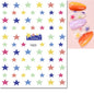 3d Nail Art Stickers Red Black White Love Hearts Stars Clouds French Full Tips Adhesive Nail Decals Slider For Manicure