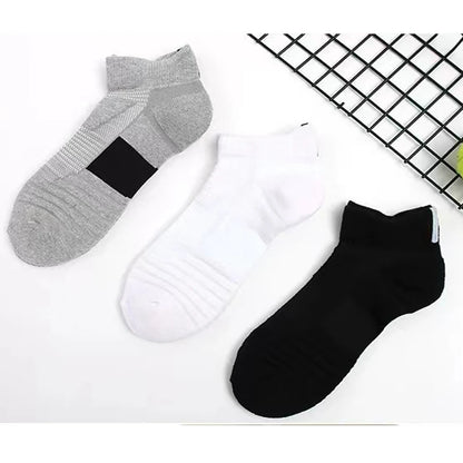 3 Pairs Breathable Mesh Athletic Terry Socks Cushioned Moisture-managing and Durable Reduces Foot for Running Hiking & Sports