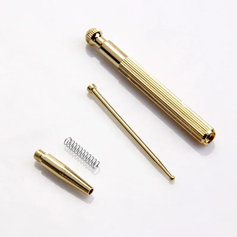 Facial Reflexology Massage Tool Retractable Acupuncture Pen Double Headed Spring Ear Care Tool Point Probe Pen Massager for Face