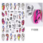 1PCS Marbled Nail Sticker 3D Abstract Lines Sticker Nail Art Supplies Nail Decals Y2K Laser Butterfly Ladies Nail Art Decoration