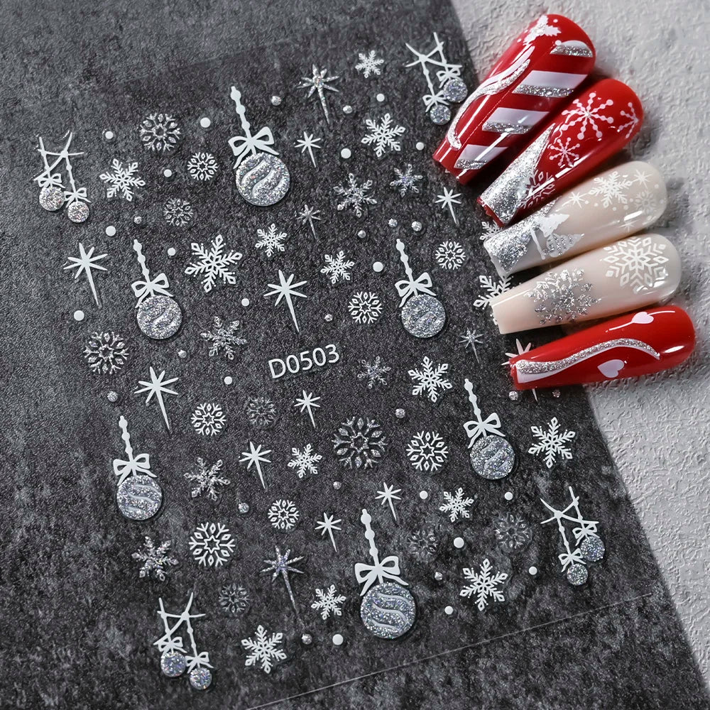 1sheet 5D Halloween Nail Stickers Pink/Green/Black Cartoon Pattern Nail Art Slider DIY For Sweet Cool Girl Cute Nail Decoration