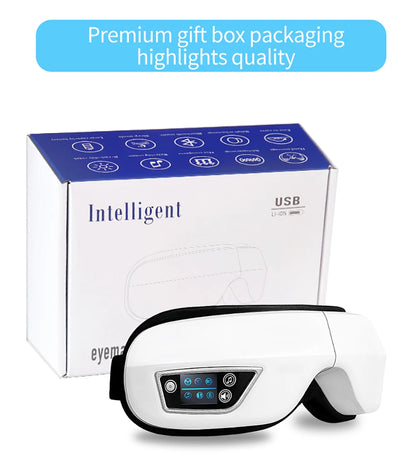 6D Smart Vibration Eye Massager Airbag Compress Eye Care Instrument Bluetooth Music Eye Massage Sleepping Mask Eye Relax Fatigue