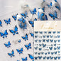 Jelly Butterfly 5D Nail Art Sticker Rhinestone Crystal Charming Shiny Insect Animals DIY Self Adhesive Decoration Manicure Decal