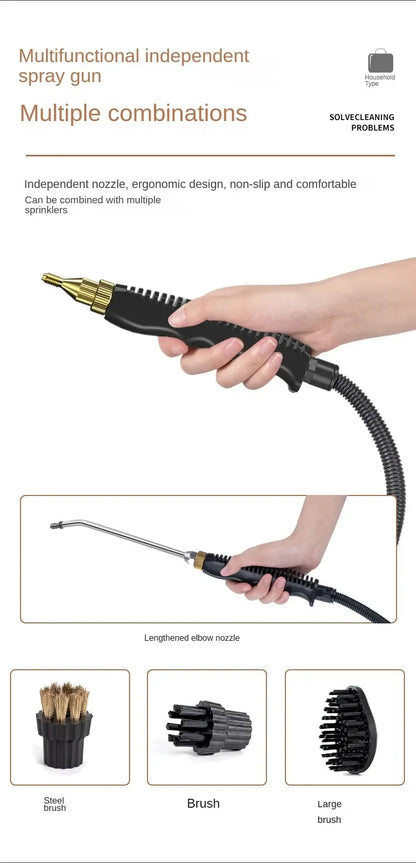 2500W High Temperature and Pressure Handheld Steam Cleaners Air Conditioner dog Hood Car Steam Clean V EU Plug