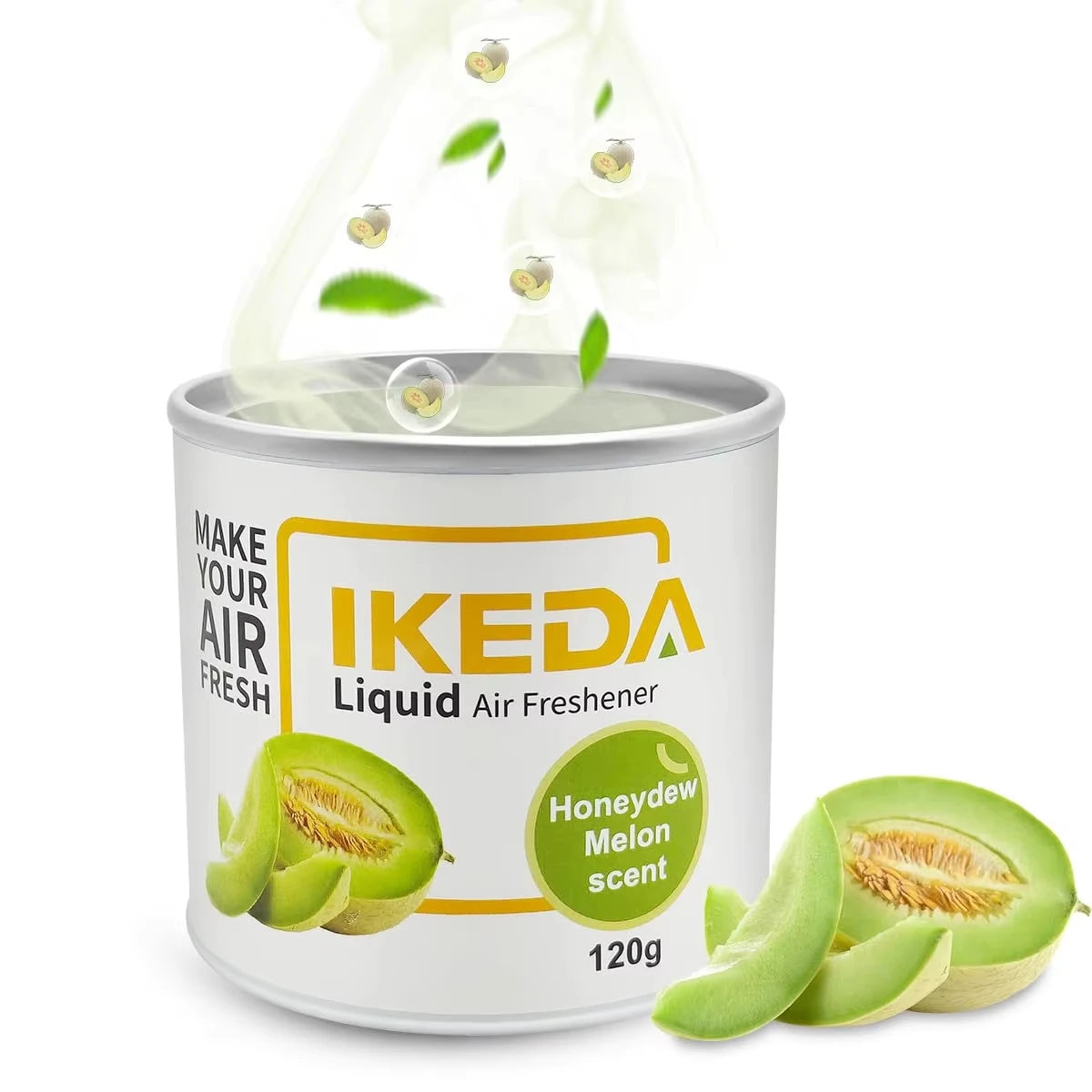 IKEDA Liquid Air Freshener Peach Scent, Odor Eliminator Deodorizer, Long-Lasting Freshness, Europe Style 120ml Bottle