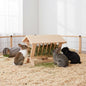 44x33x33 Cm Rabbit Hay Feeder, Solid Fir Wood Hay Rack, Large Capacity Feeding Holder, Helps Reduce Hay Mess, Easy To Use, For Rabbit Cage, Bunny Hutch, Small Animal Feeding Area