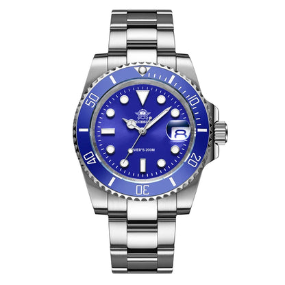 ADDIESDIVE Stainless Steel Watch Men's European and American Business Leisure Quartz Watch Waterproof Outdoor Sports Watch