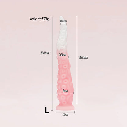 Different Size Tentacles Anal Plug Adult Sex Toy G-spot Clitoris Anal Area Stimulation Made of Soft and Safe Liquid Silicone.
