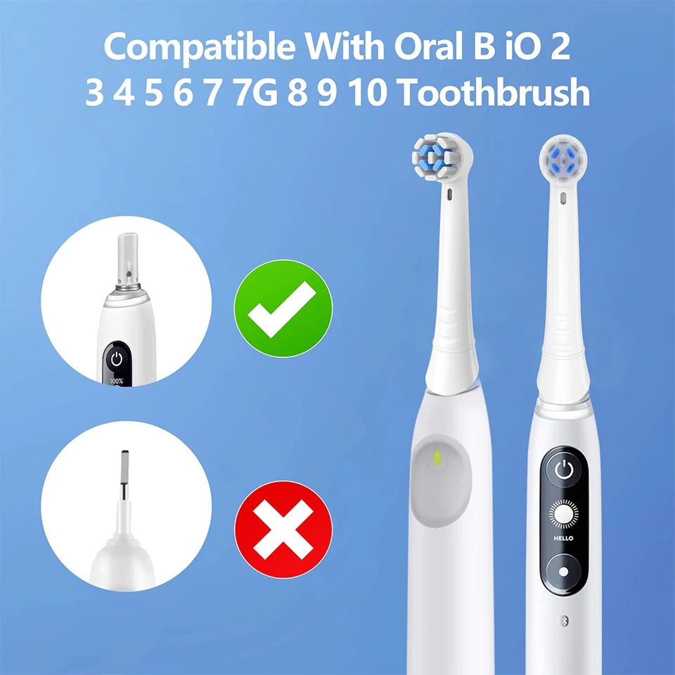 Toothbrush Replacement Heads Compatible with Oral B iO 10 9 8 7 6 5 4 3 Series Electric Toothbrush, 4 Pack Brush Heads