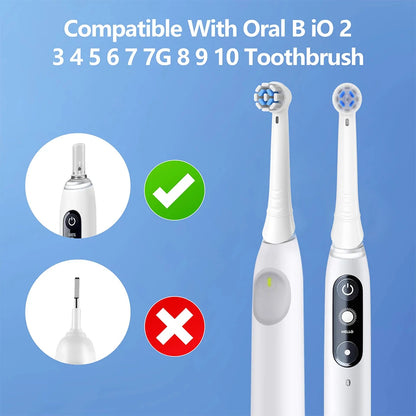 Toothbrush Replacement Heads Compatible with Oral B iO 10 9 8 7 6 5 4 3 Series Electric Toothbrush, 4 Pack Brush Heads