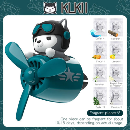 Bear pilot car air freshener flavor dog vent perfume diffuser fragrance scent  auto deroration acccessories aromatherapy auto