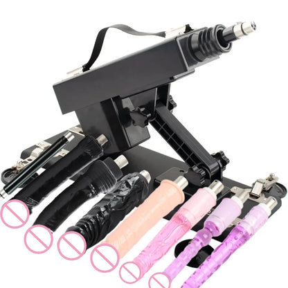 FREDORCH Sex Machines More Attachment Masturbating Pumping Sex Gun Adjustable with Dildo Couples Sex Toy Love Machine for Couple