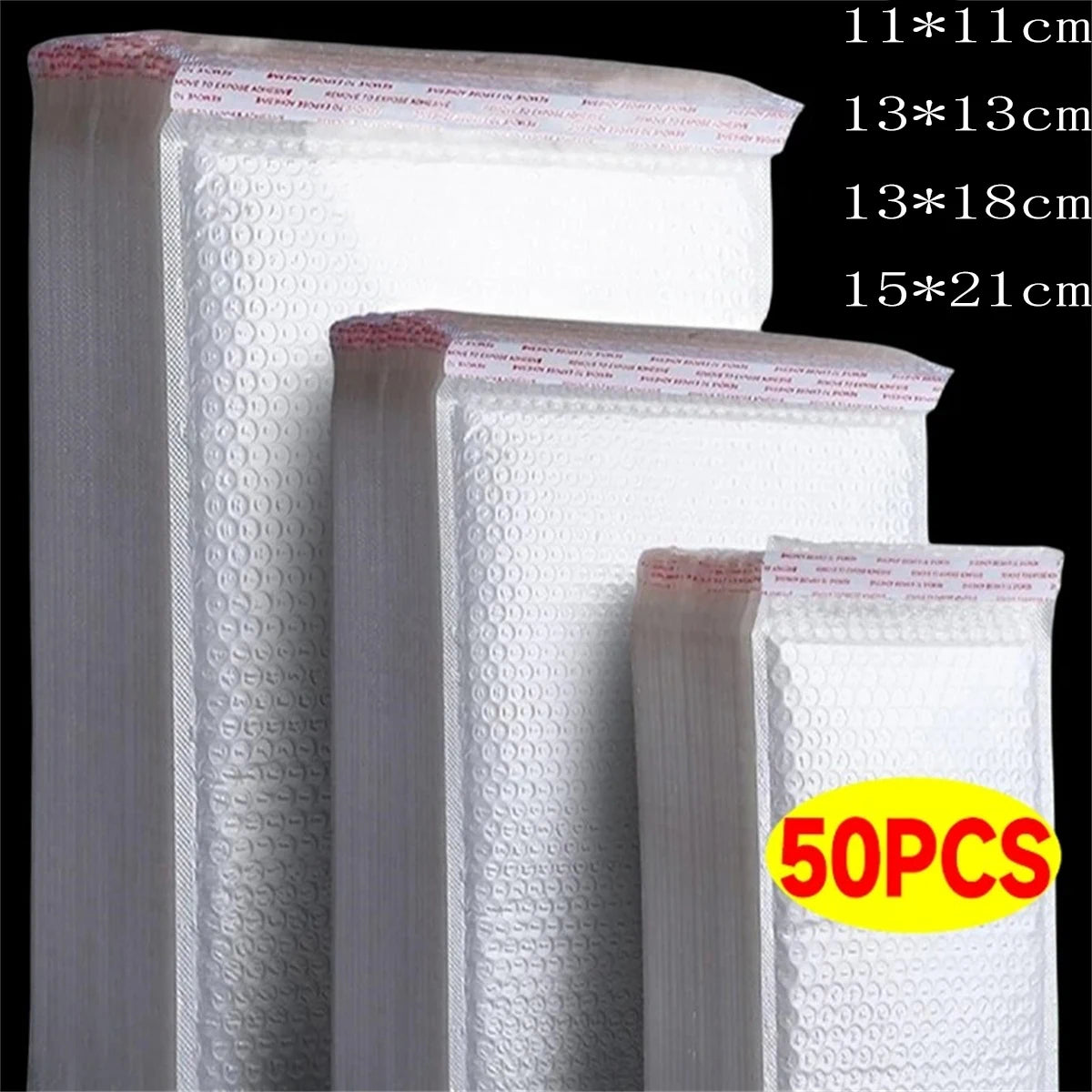 10-50Pcs Bubble Envelopes White Foam Shipping Bags Poly Bubble Mailers Pad Self Seal Packing Bags for Magazine 11cm 15cm 23cm