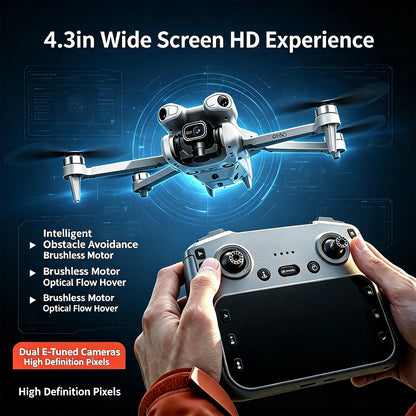 GT50 RC Drone Professional 4K HD Dual Camera UAV Intelligent Obstacle Avoidance Brushless Motor Dron Foldable Quadcopter Kid Toy