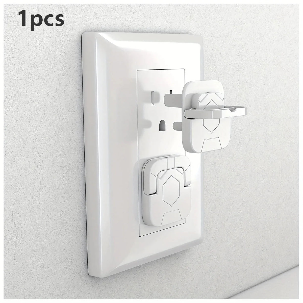 50pcs Outlet Covers Baby Proofing Safety -Child Secure Electric Plug Protectors With Hidden Handle Square
