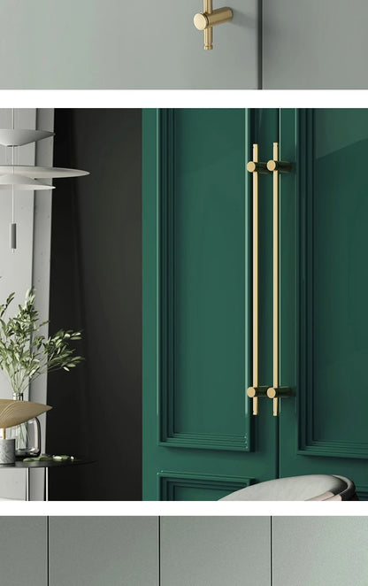 Brass long handle Nordic pure copper modern pulls simple gold light luxury pulls cabinet adjustable long handle cabinet handle