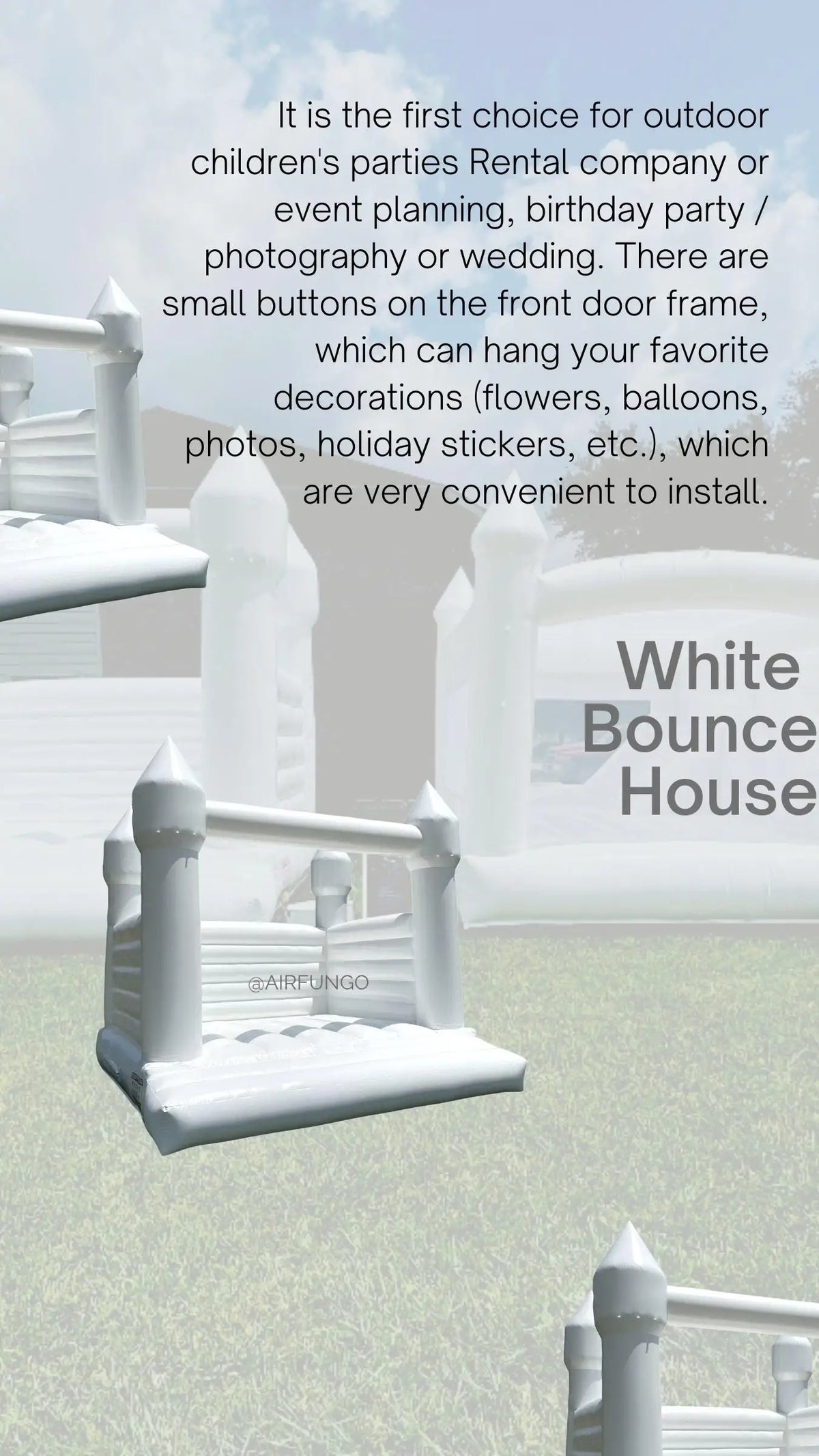 Customization White Bounce House Inflatable Bouncing House Bouncy Castle Combo With Slide And Ball Pit For Kids Birthday/Event