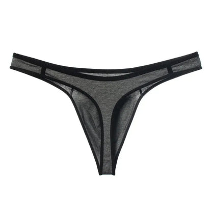 Sports Solid Men Thong Male Cotton Breathable G-String Seamless No Trace Sports Panties Sexy T-back Exotic Lingerie Plus Size