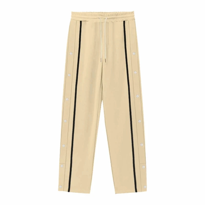 Autumn Men Sweatpants Fashion Sportswear Drawstring Straight Track Pants Casual Loose Trousers breasted Breathable quick drying