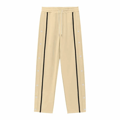 Autumn Men Sweatpants Fashion Sportswear Drawstring Straight Track Pants Casual Loose Trousers breasted Breathable quick drying